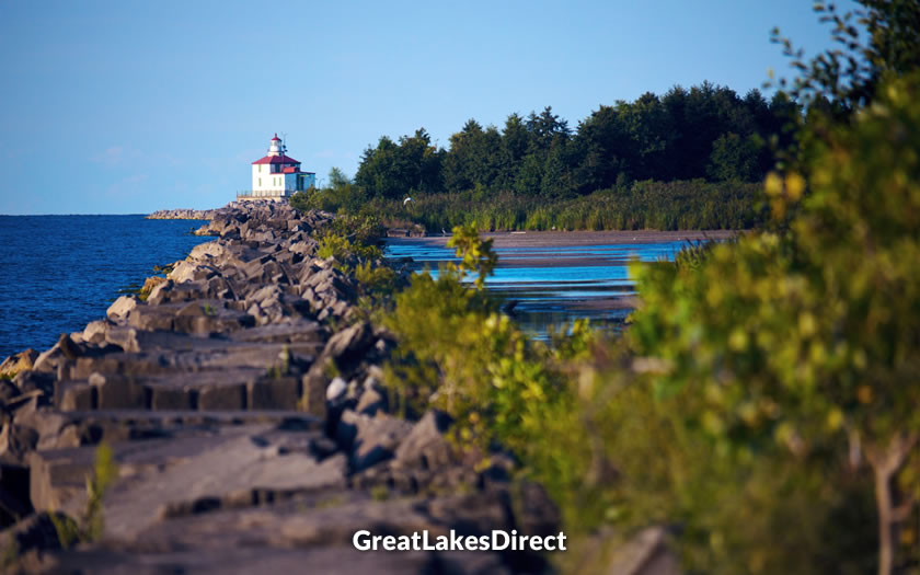Ashtabula lighthouse on Lake Erie