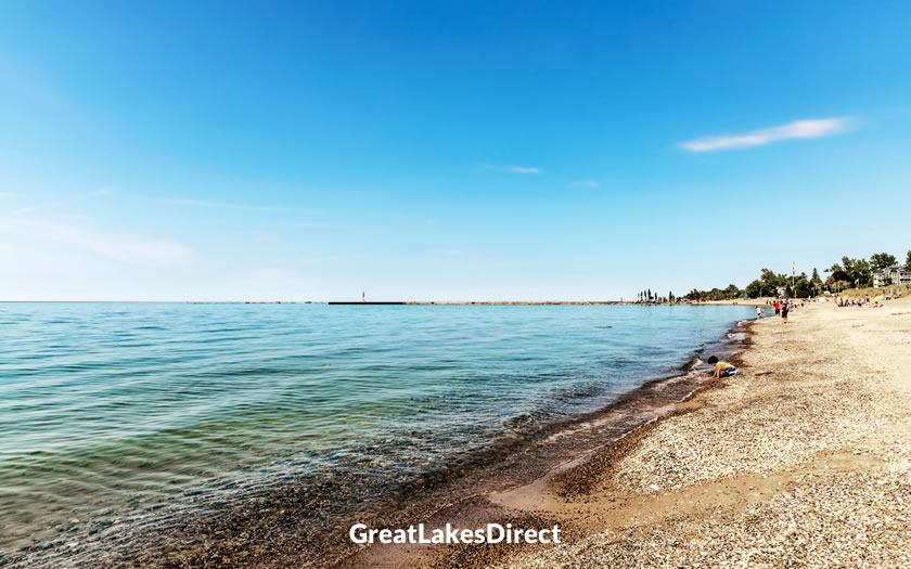 The sandy beach at Kincardine, Ontario