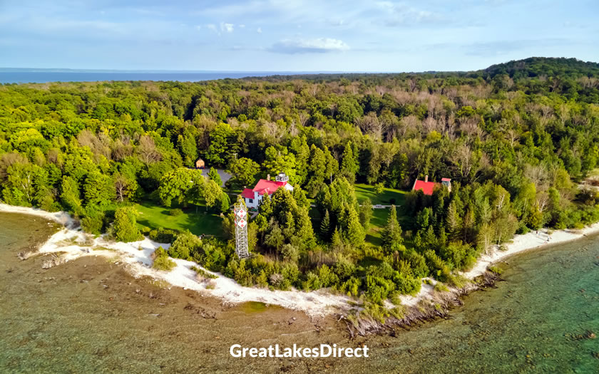 Grand Traverse Lighthouse at the tip of the Leelanau peninsula