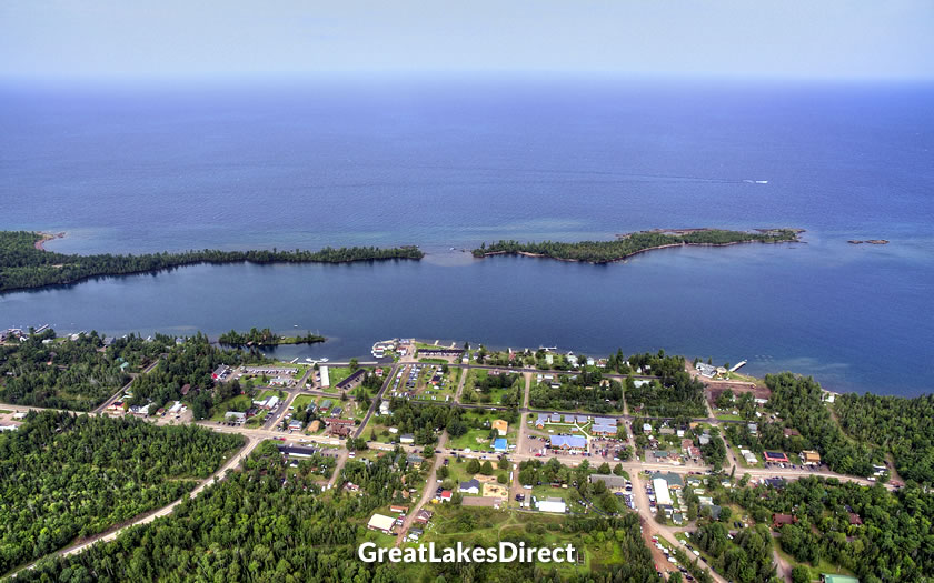 Aerial view of Copper Harbor